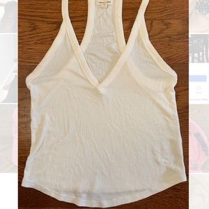 White V Neck Tank